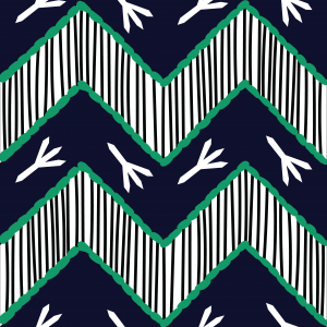 Emma May's Blue Bird Chevron Pattern for Illustration